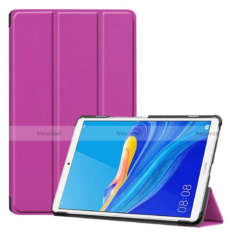 Leather Case Stands Flip Cover Holder for Huawei MediaPad M6 8.4 Purple