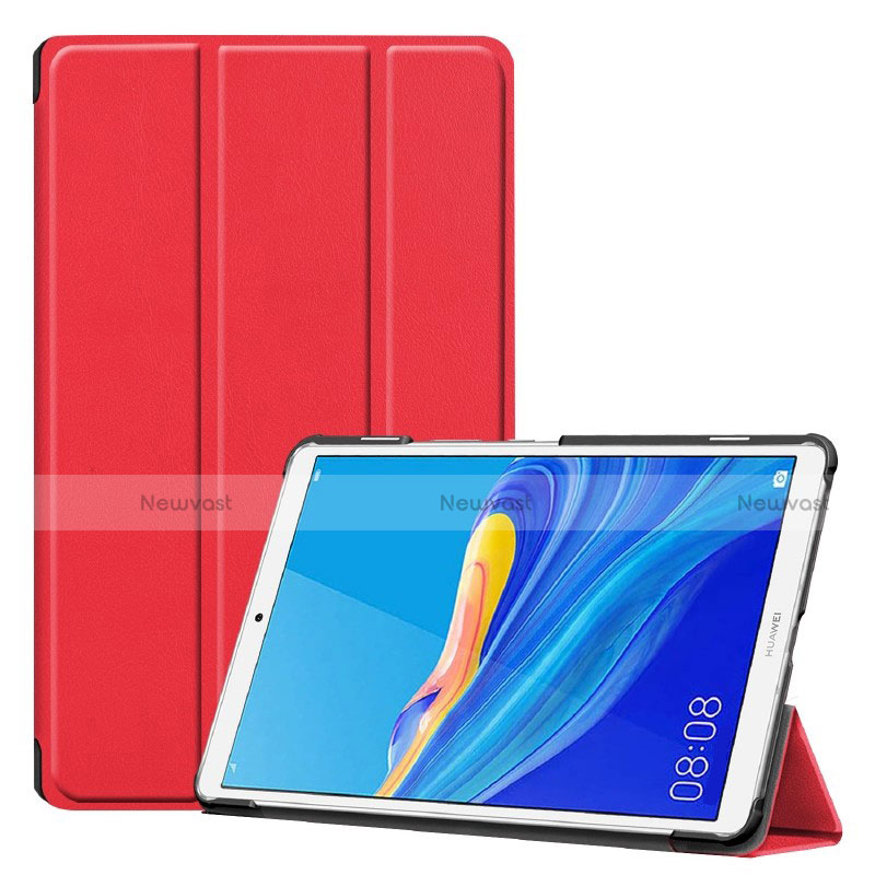 Leather Case Stands Flip Cover Holder for Huawei MediaPad M6 8.4 Red