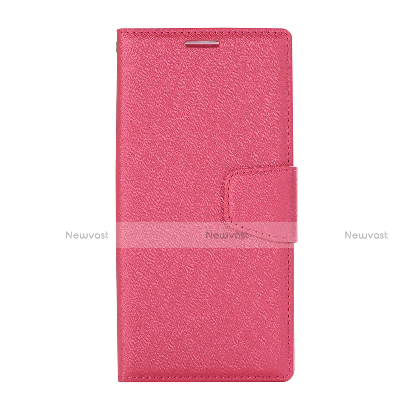 Leather Case Stands Flip Cover Holder for Huawei Nova 3e Pink