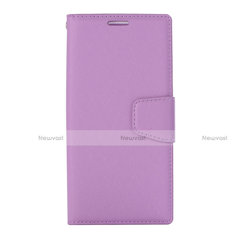 Leather Case Stands Flip Cover Holder for Huawei Nova 3e Purple
