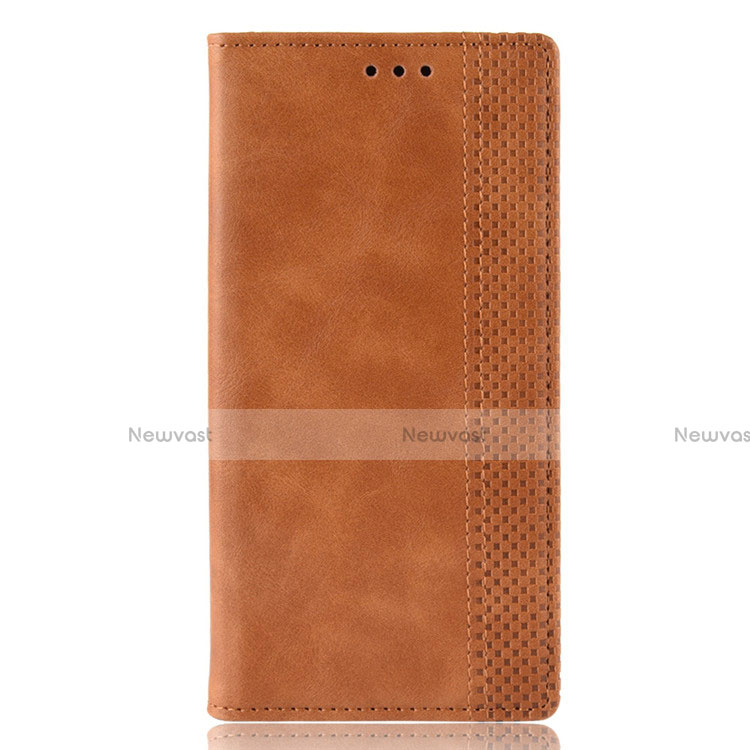 Leather Case Stands Flip Cover Holder for Huawei Nova Lite 3 Plus Brown