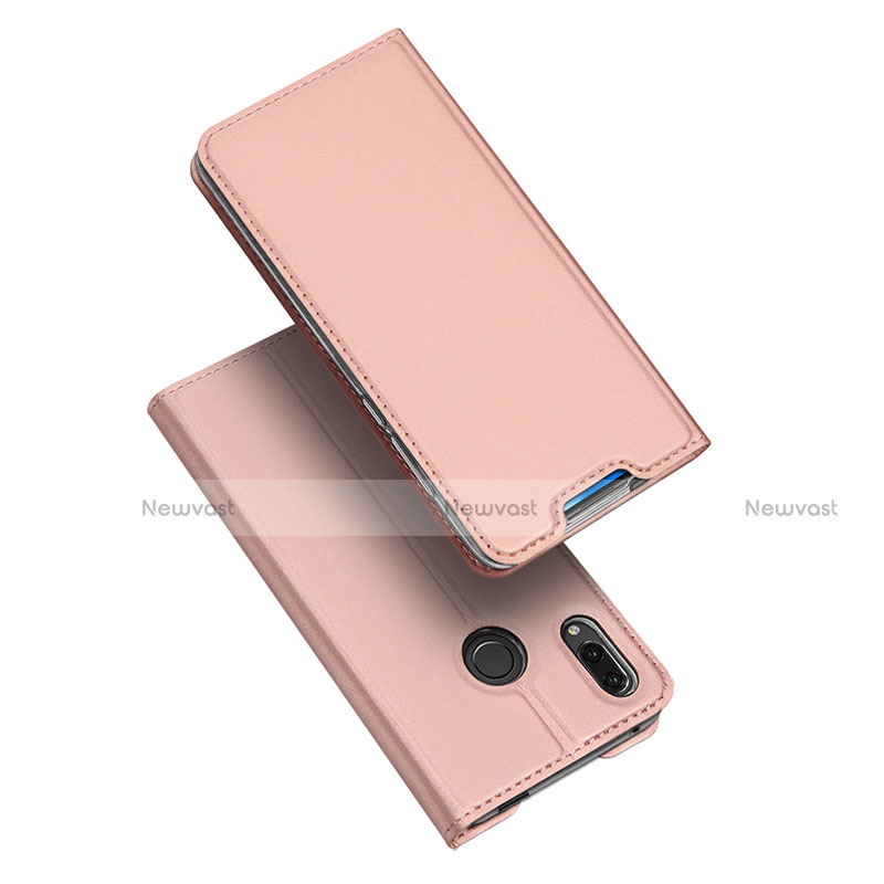 Leather Case Stands Flip Cover Holder for Huawei P Smart Z Rose Gold