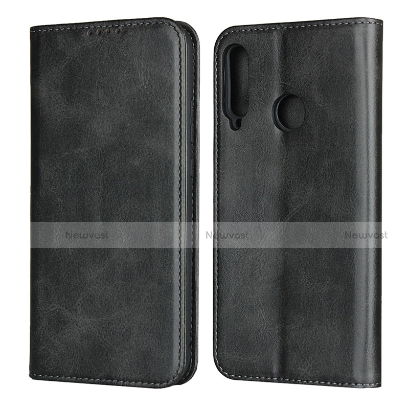 Leather Case Stands Flip Cover Holder for Huawei P40 Lite E Black