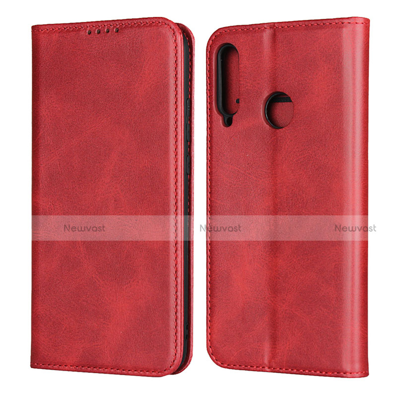 Leather Case Stands Flip Cover Holder for Huawei P40 Lite E Red