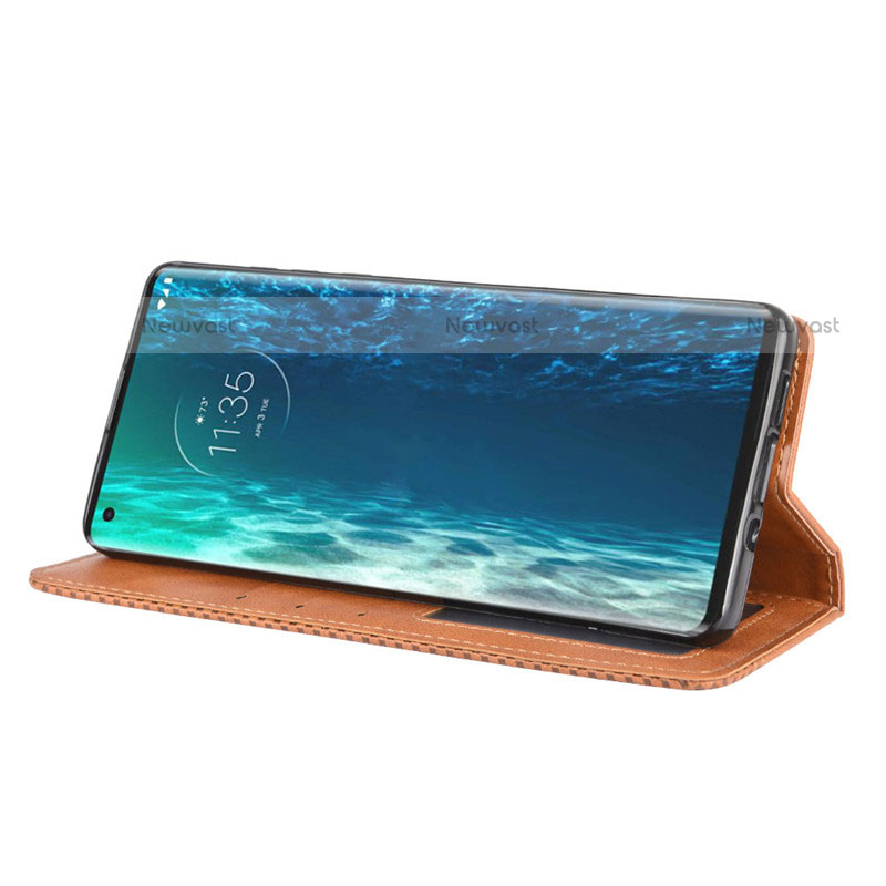 Leather Case Stands Flip Cover Holder for Motorola Moto Edge