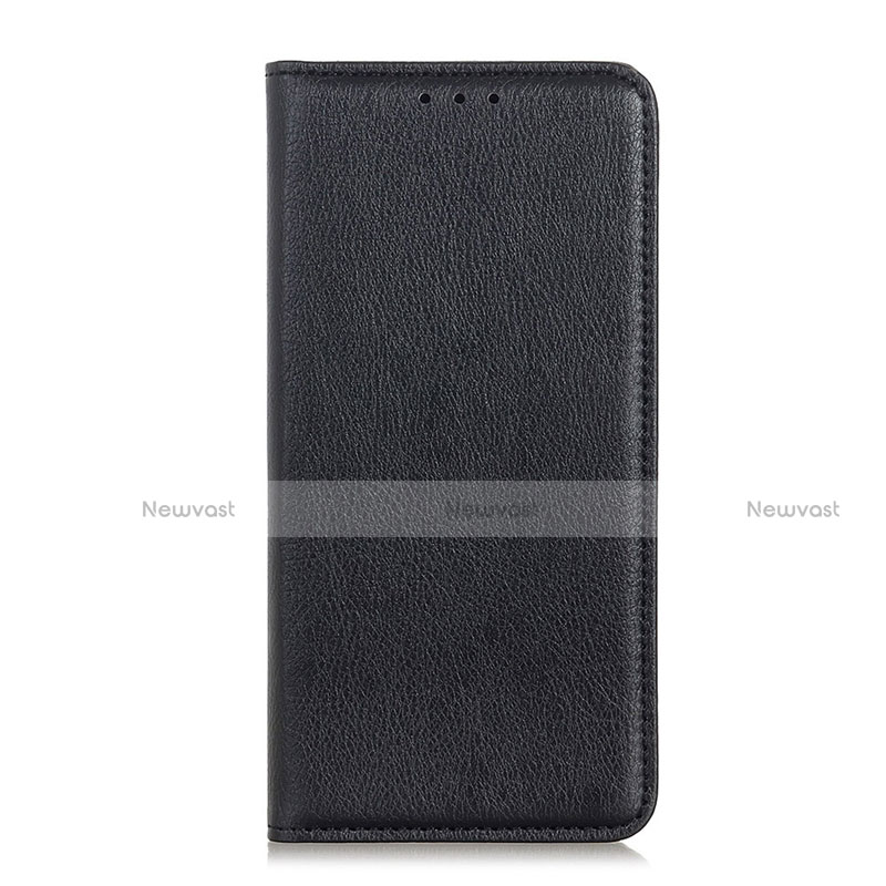 Leather Case Stands Flip Cover Holder for Motorola Moto G Fast Black