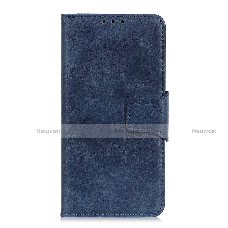 Leather Case Stands Flip Cover Holder for Motorola Moto G Power Blue