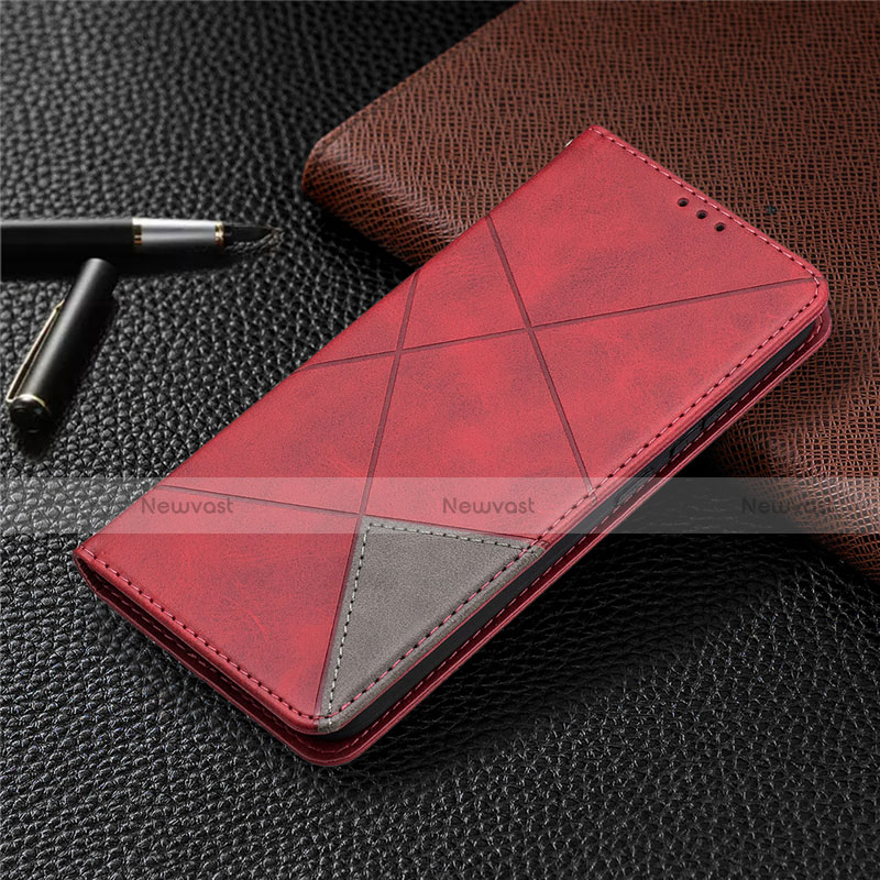 Leather Case Stands Flip Cover Holder for Nokia 3.4 Red