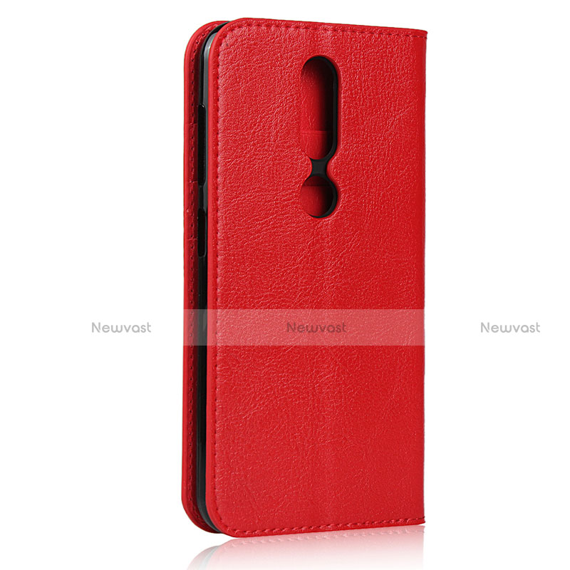 Leather Case Stands Flip Cover Holder for Nokia 4.2 Red