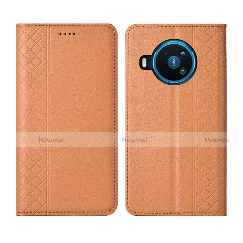 Leather Case Stands Flip Cover Holder for Nokia 8.3 5G Orange