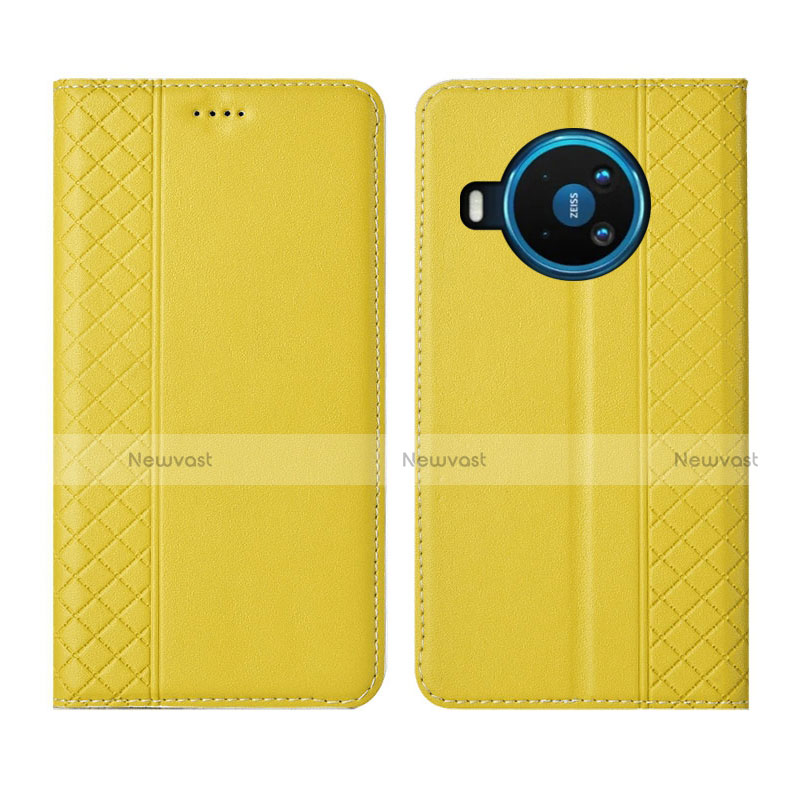 Leather Case Stands Flip Cover Holder for Nokia 8.3 5G Yellow