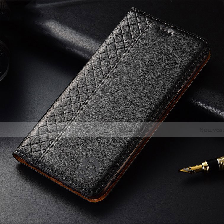 Leather Case Stands Flip Cover Holder for OnePlus 7T Black