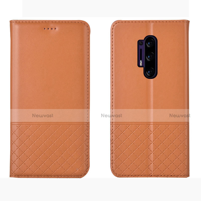 Leather Case Stands Flip Cover Holder for OnePlus 8 Pro Orange