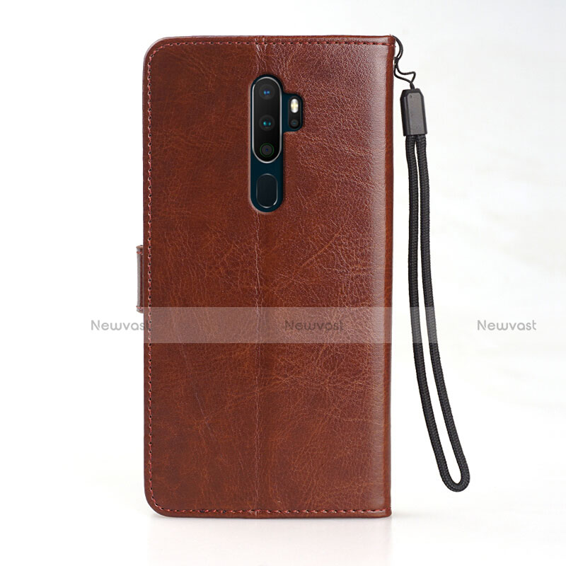 Leather Case Stands Flip Cover Holder for Oppo A5 (2020)