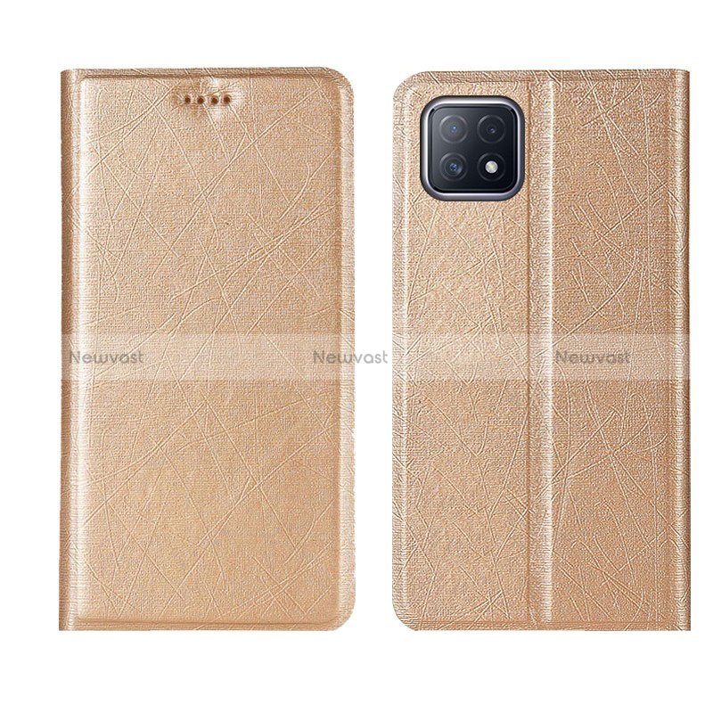 Leather Case Stands Flip Cover Holder for Oppo A53 5G