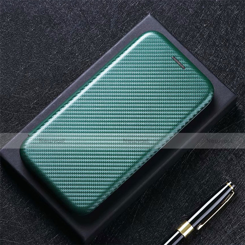 Leather Case Stands Flip Cover Holder for Oppo A73 (2020) Green