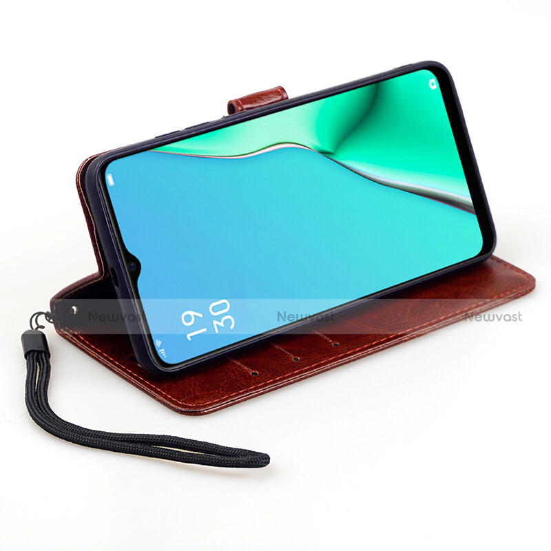 Leather Case Stands Flip Cover Holder for Oppo A9 (2020)
