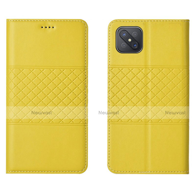 Leather Case Stands Flip Cover Holder for Oppo A92s 5G