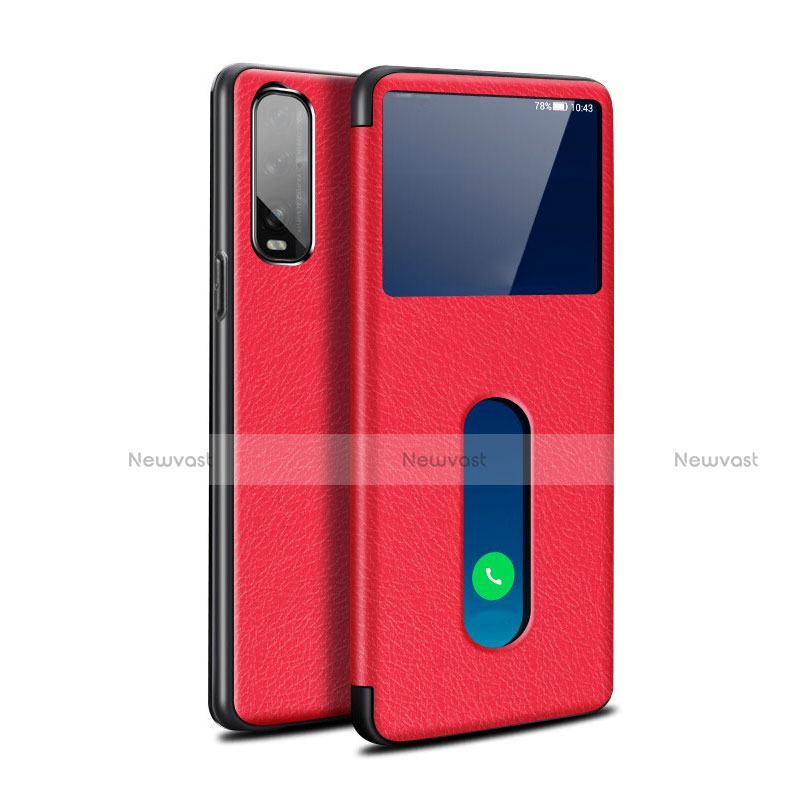 Leather Case Stands Flip Cover Holder for Oppo Find X2