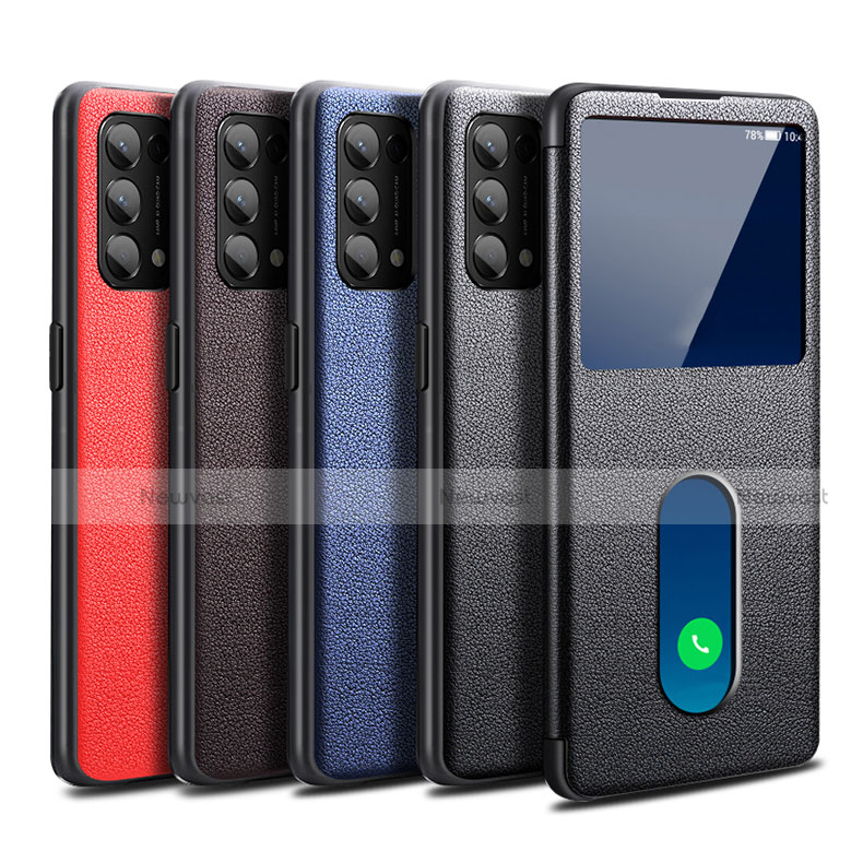 Leather Case Stands Flip Cover Holder for Oppo Find X3 Lite 5G