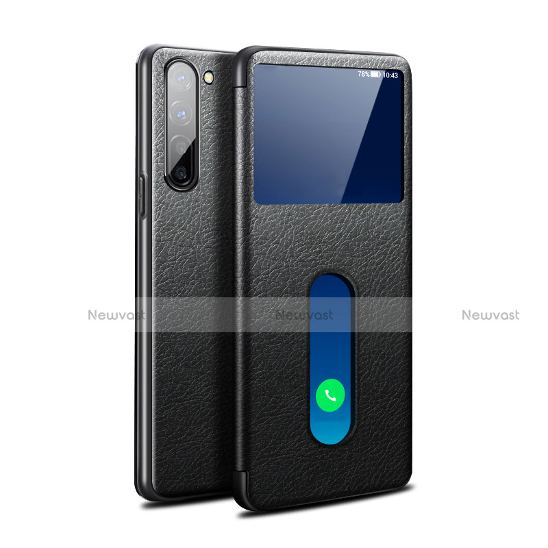 Leather Case Stands Flip Cover Holder for Oppo K7 5G