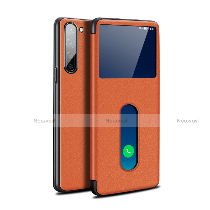 Leather Case Stands Flip Cover Holder for Oppo K7 5G