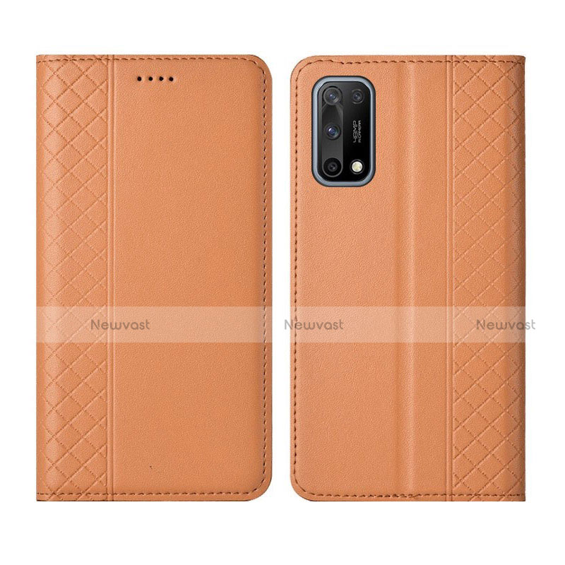 Leather Case Stands Flip Cover Holder for Oppo K7x 5G Orange