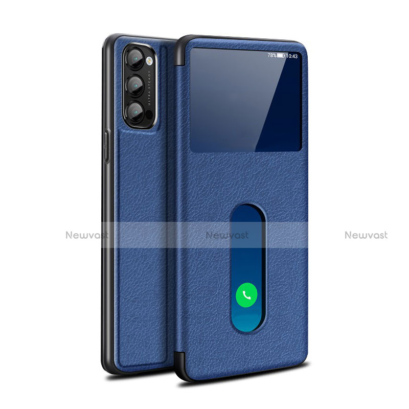 Leather Case Stands Flip Cover Holder for Oppo Reno4 5G
