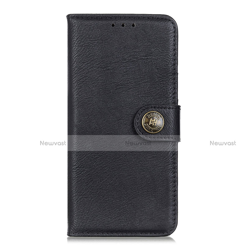 Leather Case Stands Flip Cover Holder for Oppo Reno4 F Black