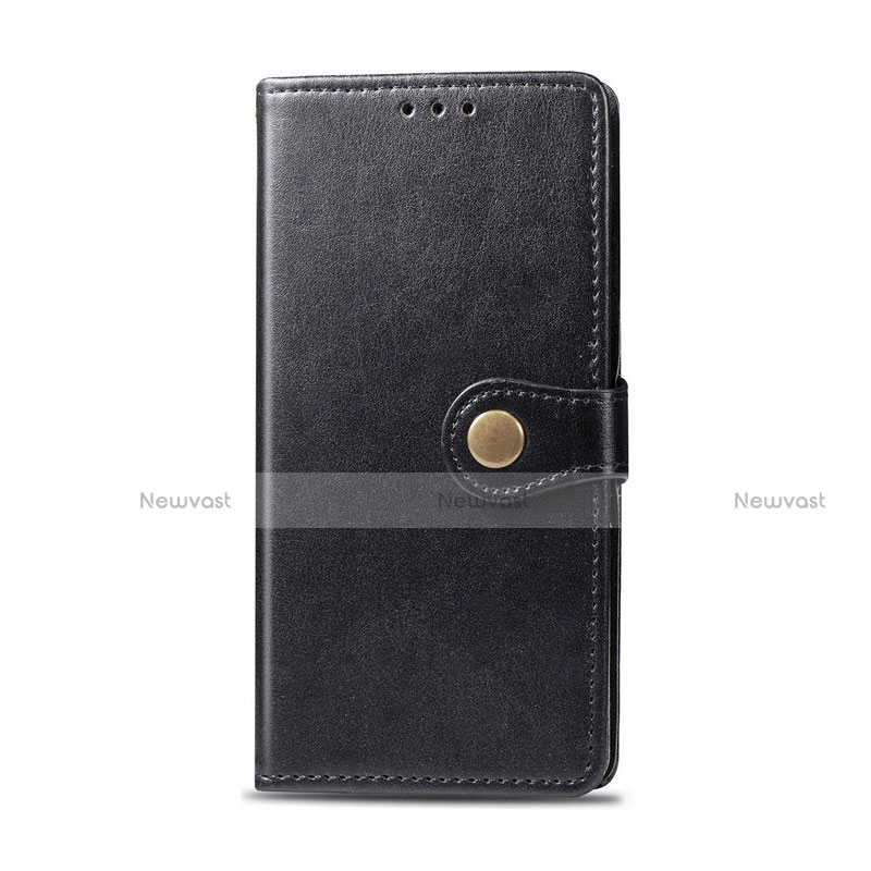 Leather Case Stands Flip Cover Holder for Realme 6i Black