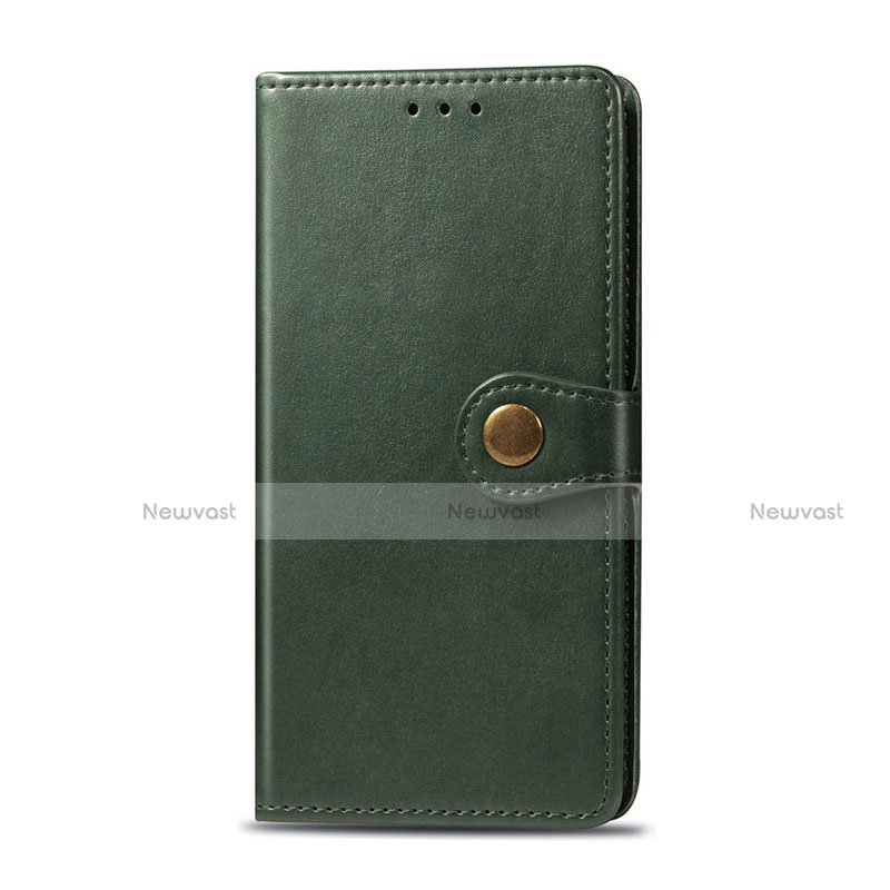 Leather Case Stands Flip Cover Holder for Realme 6i Green