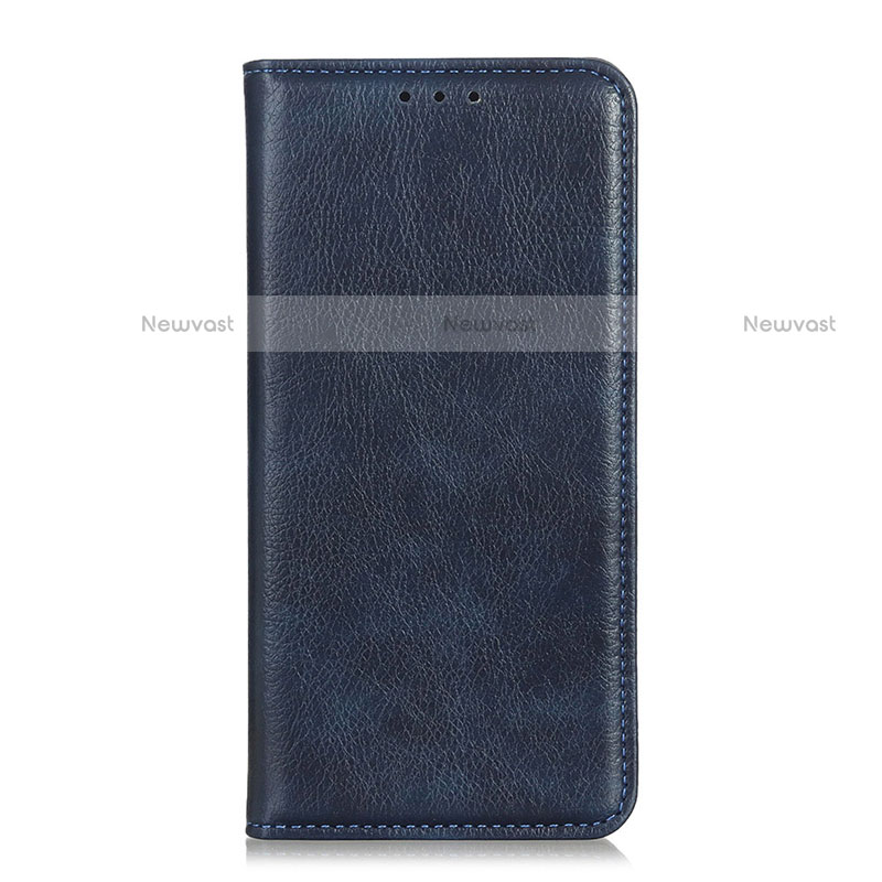 Leather Case Stands Flip Cover Holder for Realme C11 Blue