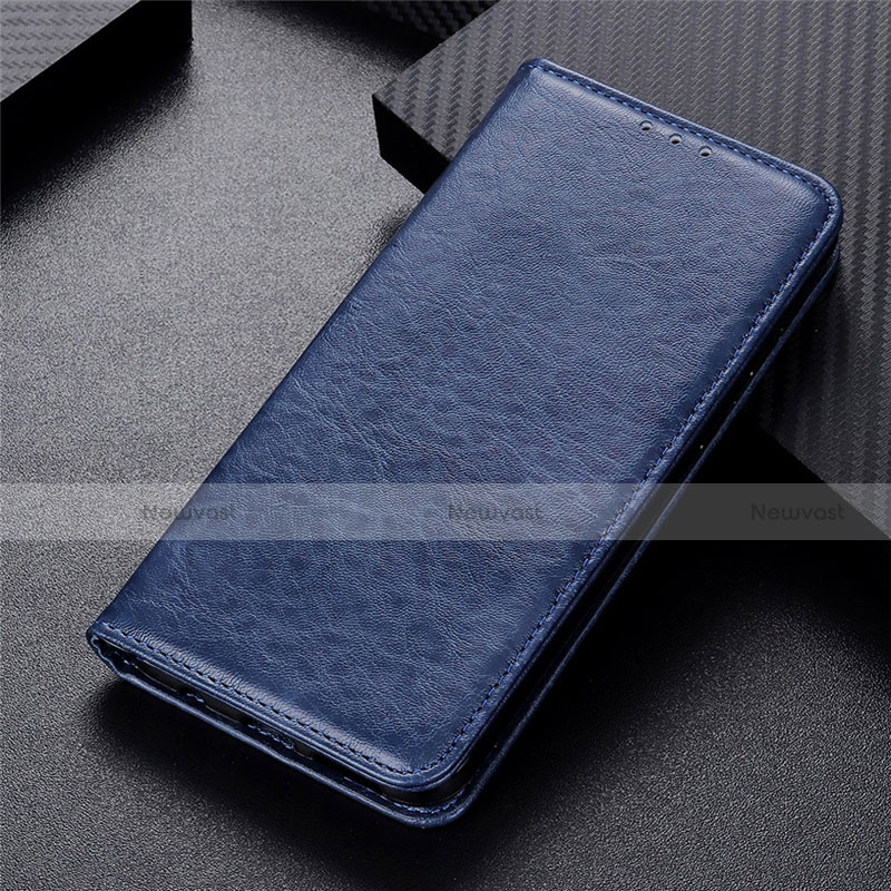 Leather Case Stands Flip Cover Holder for Realme Narzo 20 Pro Blue