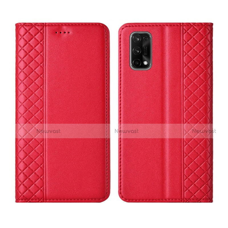 Leather Case Stands Flip Cover Holder for Realme Q2 Pro 5G Red