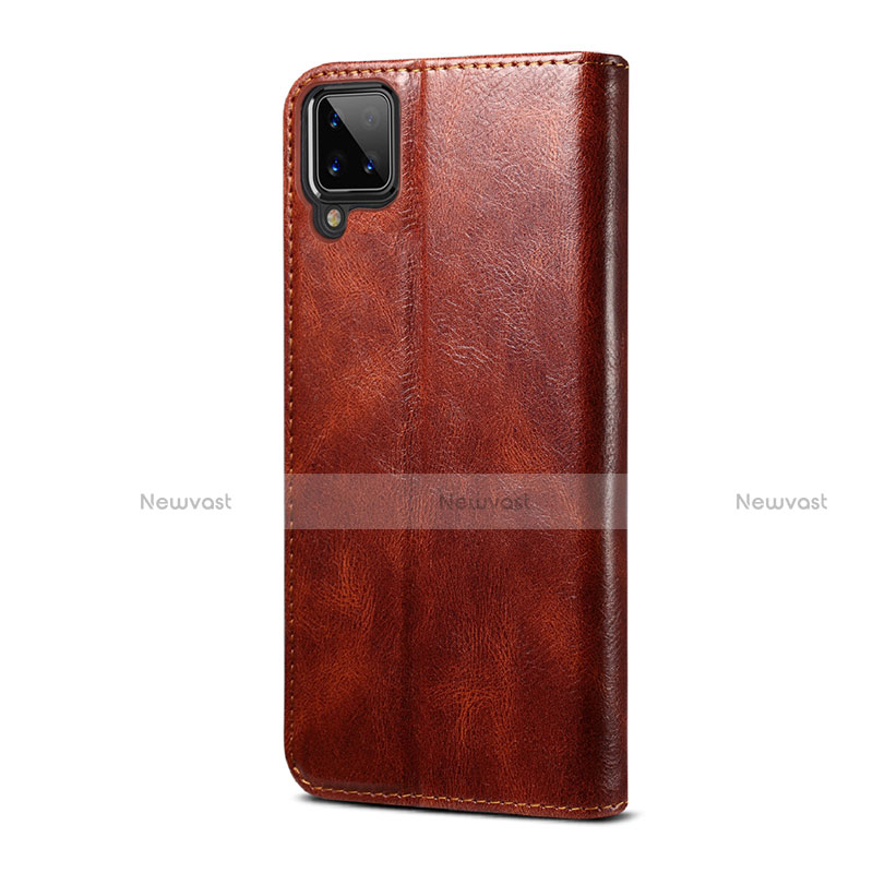 Leather Case Stands Flip Cover Holder for Samsung Galaxy A12