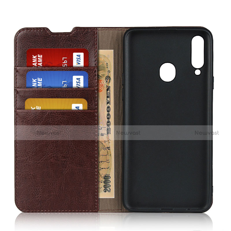 Leather Case Stands Flip Cover Holder for Samsung Galaxy A20s