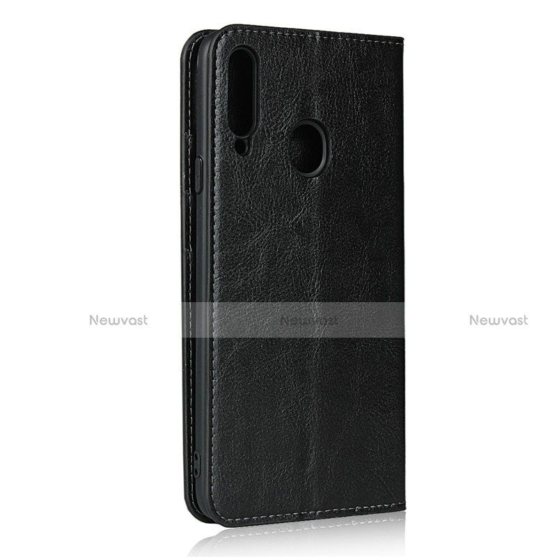 Leather Case Stands Flip Cover Holder for Samsung Galaxy A20s Black