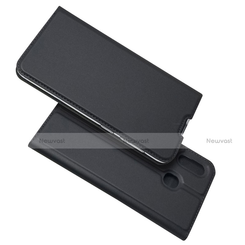 Leather Case Stands Flip Cover Holder for Samsung Galaxy A30 Black