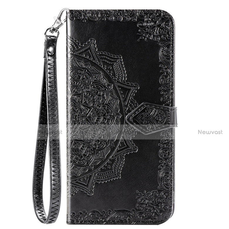 Leather Case Stands Flip Cover Holder for Samsung Galaxy A51 5G Black