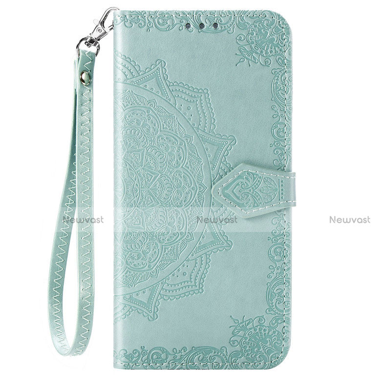 Leather Case Stands Flip Cover Holder for Samsung Galaxy A51 5G Green