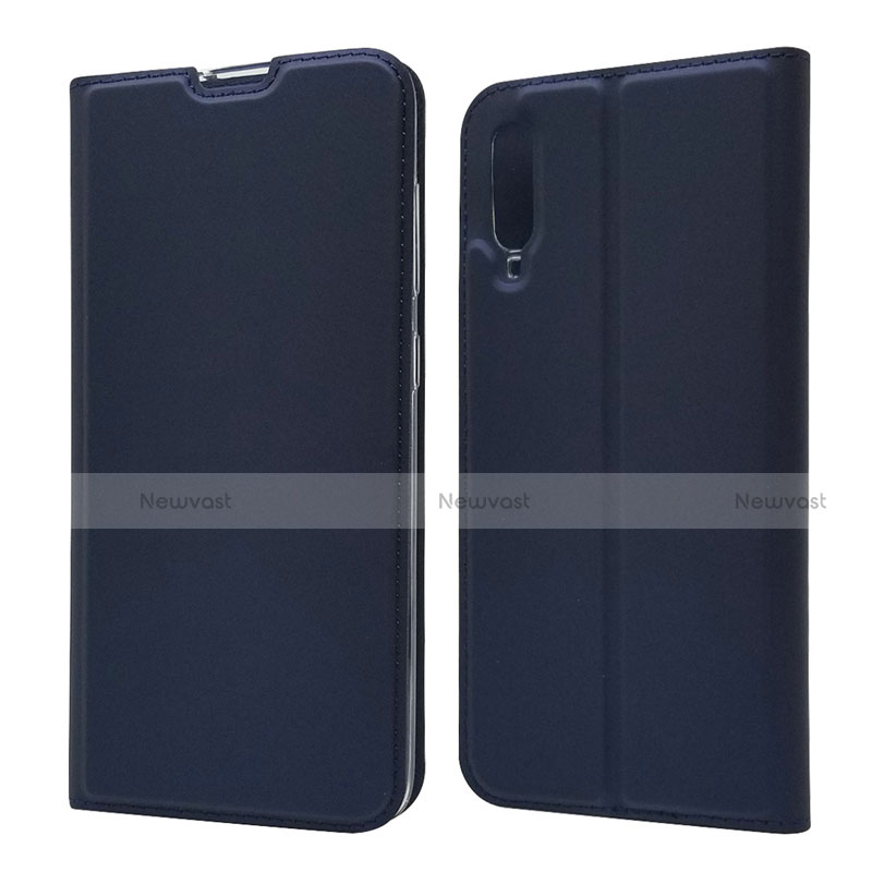 Leather Case Stands Flip Cover Holder for Samsung Galaxy A90 5G Blue