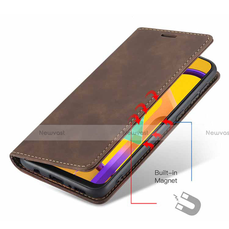 Leather Case Stands Flip Cover Holder for Samsung Galaxy M21