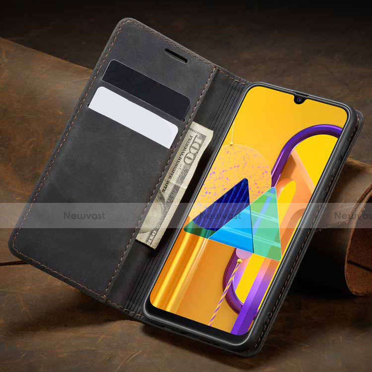 Leather Case Stands Flip Cover Holder for Samsung Galaxy M21