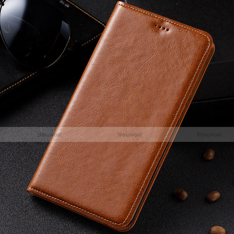 Leather Case Stands Flip Cover Holder for Samsung Galaxy Note 10 Lite Orange