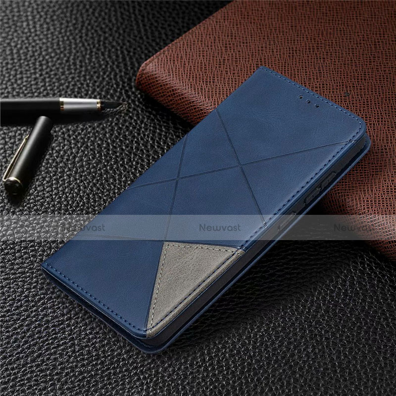 Leather Case Stands Flip Cover Holder for Samsung Galaxy S20 FE 5G Blue