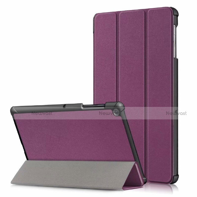 Leather Case Stands Flip Cover Holder for Samsung Galaxy Tab S5e 4G 10.5 SM-T725 Purple