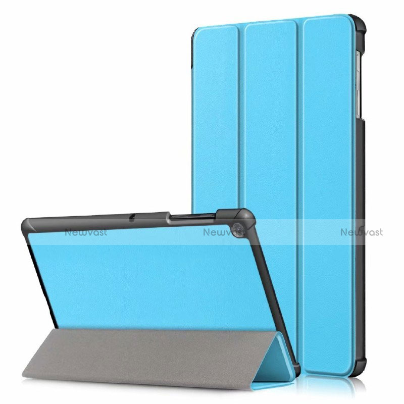 Leather Case Stands Flip Cover Holder for Samsung Galaxy Tab S5e 4G 10.5 SM-T725 Sky Blue
