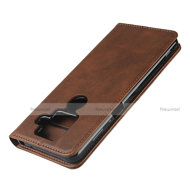 Leather Case Stands Flip Cover Holder for Sharp AQUOS Sense4 Plus