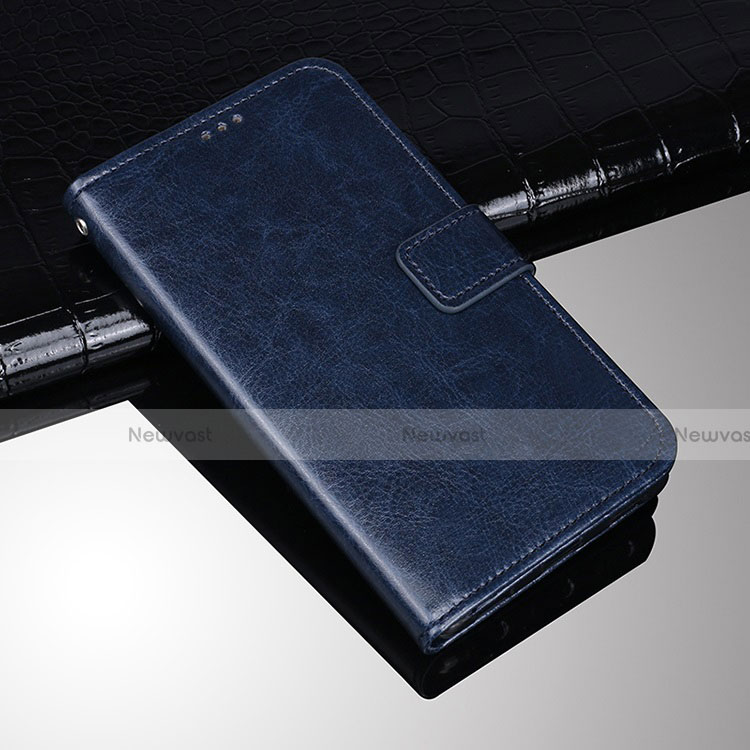Leather Case Stands Flip Cover Holder for Sony Xperia 10 Blue