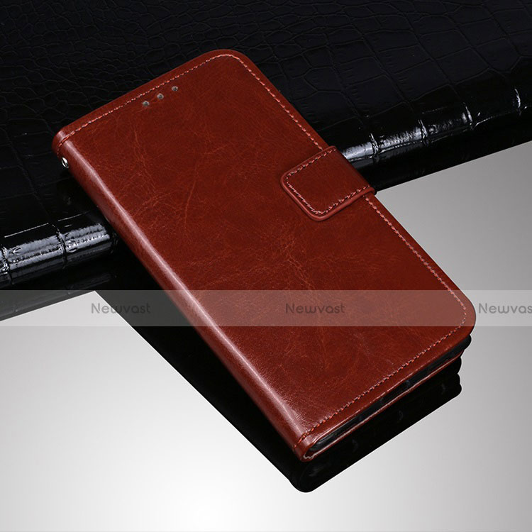 Leather Case Stands Flip Cover Holder for Sony Xperia 10 Brown